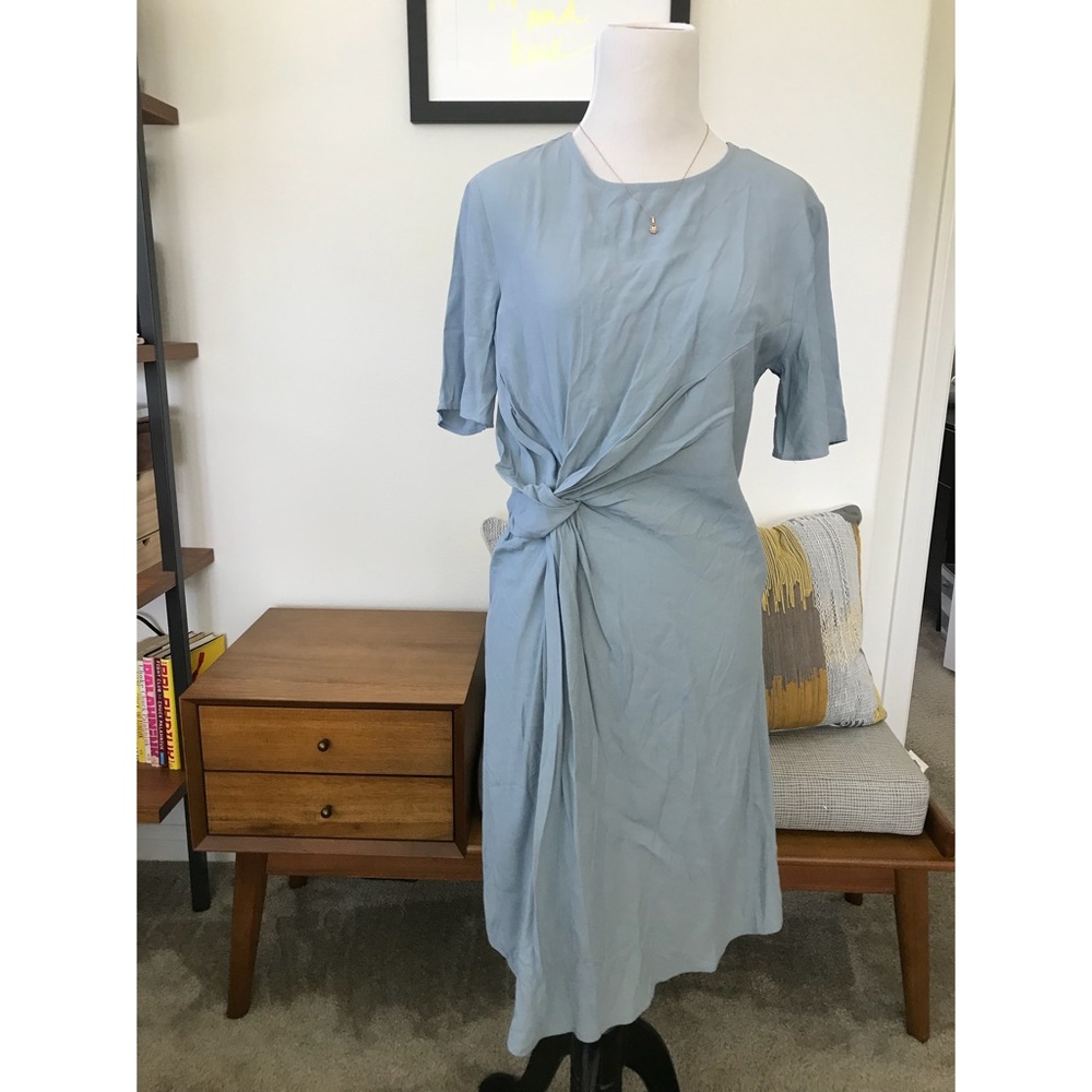 H&M blue knot dress